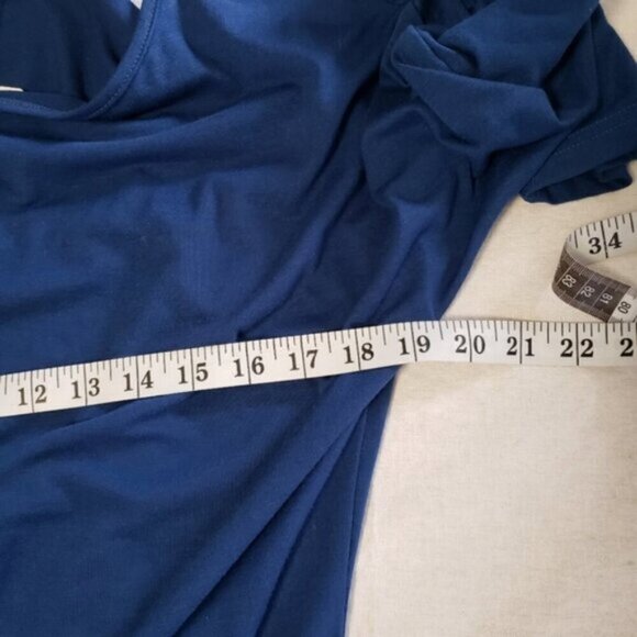 New Women's Pretty Garden Dress Blue Size Medium Long Sleeve - Picture 10 of 13